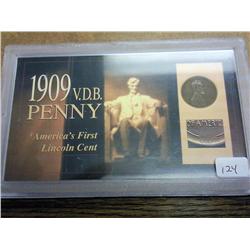 1909-VDB Cent (As Shown) VF