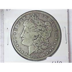 1893-O Morgan Silver Dollar (Key Date) VF