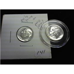 1963 & 1964 Silver Roosevelt Dimes (Proof)
