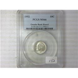 1952 Silver Roosevelt PCGS MS66