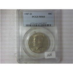 1987-D Kennedy Half PCGS MS64