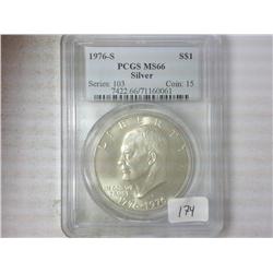 1976-S Silver Ike Dollar PCGS MS66