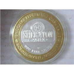 Sheraton Casino $10 Gaming Token (Silver) UNC