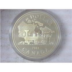 1981 Canada Locomotive $ (Proof) .3750 Oz ASW