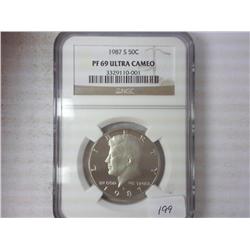1987-S Kennedy NGC PF69 Ultra Cameo
