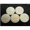 Image 2 : 5 Assorted 1880's Indian Head Cents