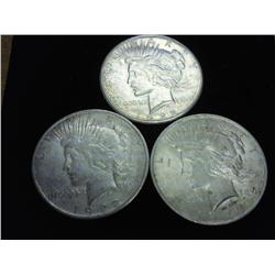1922-P/D/S Peace Silver Dollars