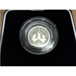 1990 Great Britain Silver Piedfort 5 Pence Coin