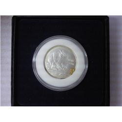 Silver Token With Genuine Placer Gold Nugget