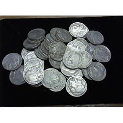 40 Assorted 1930's Buffalo Nickels