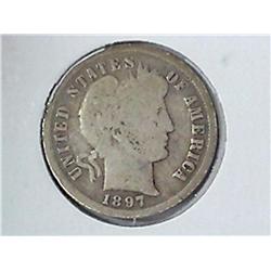 1897 Barber Dime