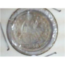 1848 Seated Liberty Dime (Fine)