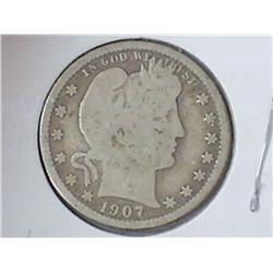1907 Barber Quarter