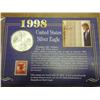Image 1 : 1998 American Silver Eagle & Stamp Set (UNC)