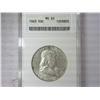Image 1 : 1963 Franklin Half ANACS MS62