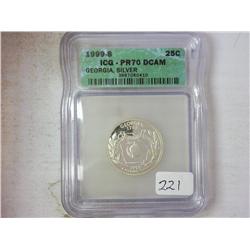 1999-S Silver Georgia Quarter ICG PR70DCAM