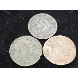 3 Cull US Large Cents