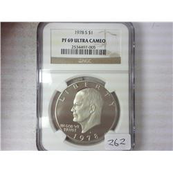 1978-S Ike Dollar NGC PF69 Ultra Cameo