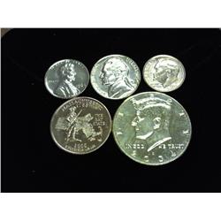 Set Of Gold Plated US Coins (AS Shown)