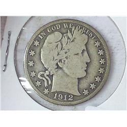 1912-D Barber Half Dollar (VG)