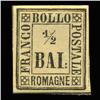 Image 1 : 1859 RARE Italy Romagna 1/2b Postal Stamp Hi Grade MINT (STM-0202)