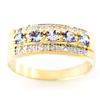 Image 1 : 0.71Ct Tanzanite & 14 Diamond Yellow 9K Gold Ring (JEW-9129X)