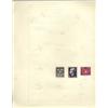 Image 1 : 1950s Monaco Hand Made Stamp Collection Album Page 3 Pieces (STM-0248)