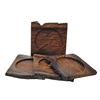 Image 1 : Handcrafted Sugar Palm Coaster Set  (DEC-310)