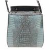 Image 4 : Ladies Light Gray Crocodile Handbag (ACT-089)