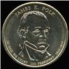 Image 1 : 2009P Polk Dollar GEM BU Edge Rare Date Error  (COI-6262)