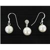 White Freshwater Pearl Sterling Earring & Pendant Set (JEW-1894)
