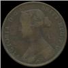 1860 Britain Victoria Half Penny Better Grade Scarce Variety (COI-7052)