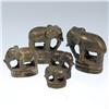 Image 4 : Opium Weight Set Bronze 5 Pieces Elephant (ANT-119)