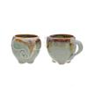 Image 1 : Hand Crafted Celadon Elephant Mug Pair (DEC-177)