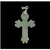 11.21ct Burmese Natural Imperial Jadeite Cross Pendant (JEW-2040)