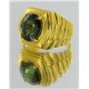 Image 2 : 5.5ct Mens Green Tourmaline Ring 22k Solid Yellow Gold 10.5 grams (JEW-1689)