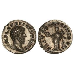 Denario. Acuñada el 161-162 d.C. LUCIO VERO. Anv.: IMP. L. AVREL. VERVS AVG. Cabeza descubierta a de