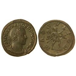 Sestercio. Acuñada el 2131-235 d.C. ALEJANDRO SEVERO. Anv.: IMP. ALEXANSER PIVS AVG. Busto laureado 