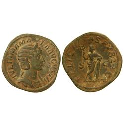 Sestercio. 235 d.C. JULIA MAMEA. Anv.: IVLIA MAMAEA AVGVSTA. Busto diademado a derecha. Rev.: FELICI