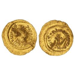 Tremisis. MAURICIO TIBERIO (582-602). CONSTANTINOPLA. Anv.: D. N. TIBERI. P. P. AVG. Busto diademado