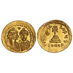 Sólido. HERACLIO (610-641). CONSTANTINOPLA. Anv.: dd. NN. h¶RACLI¶S. ¶T h¶RA. CONST. PP. A. Busto de