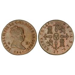 4 Maravedís. 1847. JUBIA. Pátina. Cal-517. EBC. 