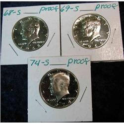 808. 1968S 69S, 74S & 76S Proof Kennedy Half Dollars.