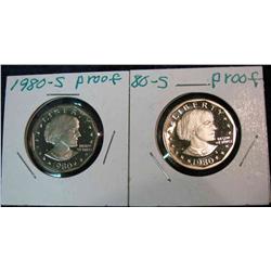 811. (2) 1980S Proof Susan B. Anthony Dollars.