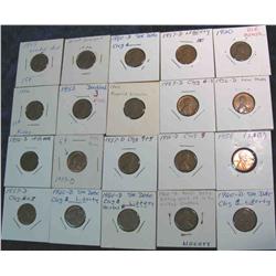 823. (20) 1920-1972 Lincoln Cent Varieties.