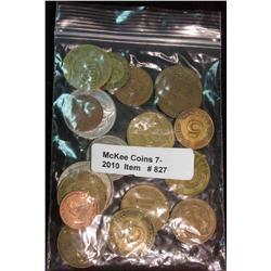 827. (20) Mixed Foreign Coins.