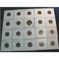 836. (20) 1921-1958 Lincoln Cent Varieties.