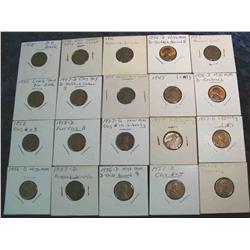 837. (20) 1918-1960 Lincoln Cent Varieties.