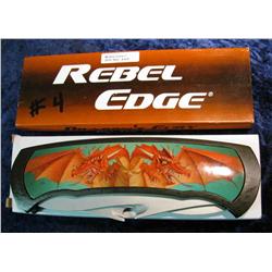 839. Rebel Edge Pocket Knife. 2-Blades 25" Overall Length 8" Blades.