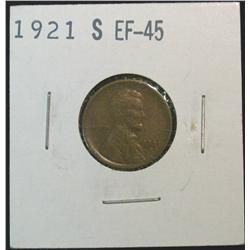845. 1921S Lincoln Cent. Brown EF.